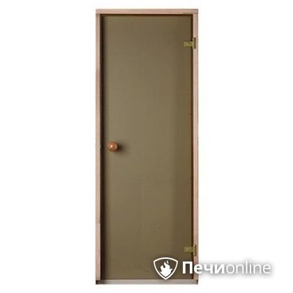 Дверь для бани Eesti sauna дверь стеклянная «сатин» 7/19  коробка осина в Санкт-Петербурге