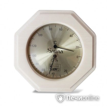 Термогигрометр Sawo 241-THA 8-угольный осина в Санкт-Петербурге