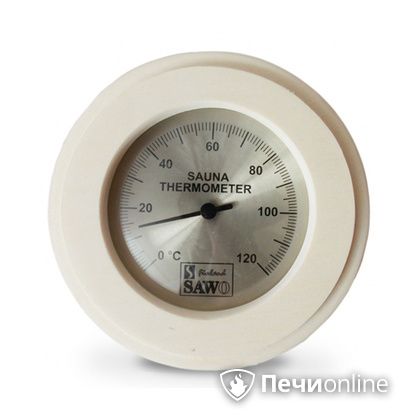 Термометр Sawo 230-TA Круглый со стеклом осина в Санкт-Петербурге