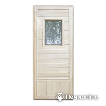 Дверь деревянная Банный эксперт Девушка в баньке эконом коробка липа 185/75 в Санкт-Петербурге