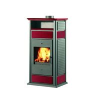 Печь-камин Edilkamin Warm CS Scaldavivande Rosso с Теплообменником